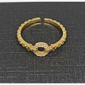 Anillo Redondo Abierto Ajustado De Acero Inoxidable