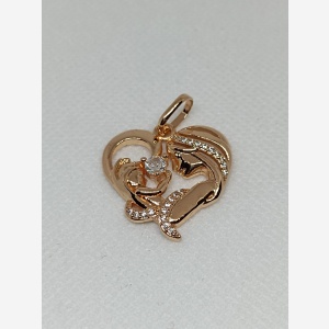 Colgante De Circonita Cúbica En Forma De Corazón