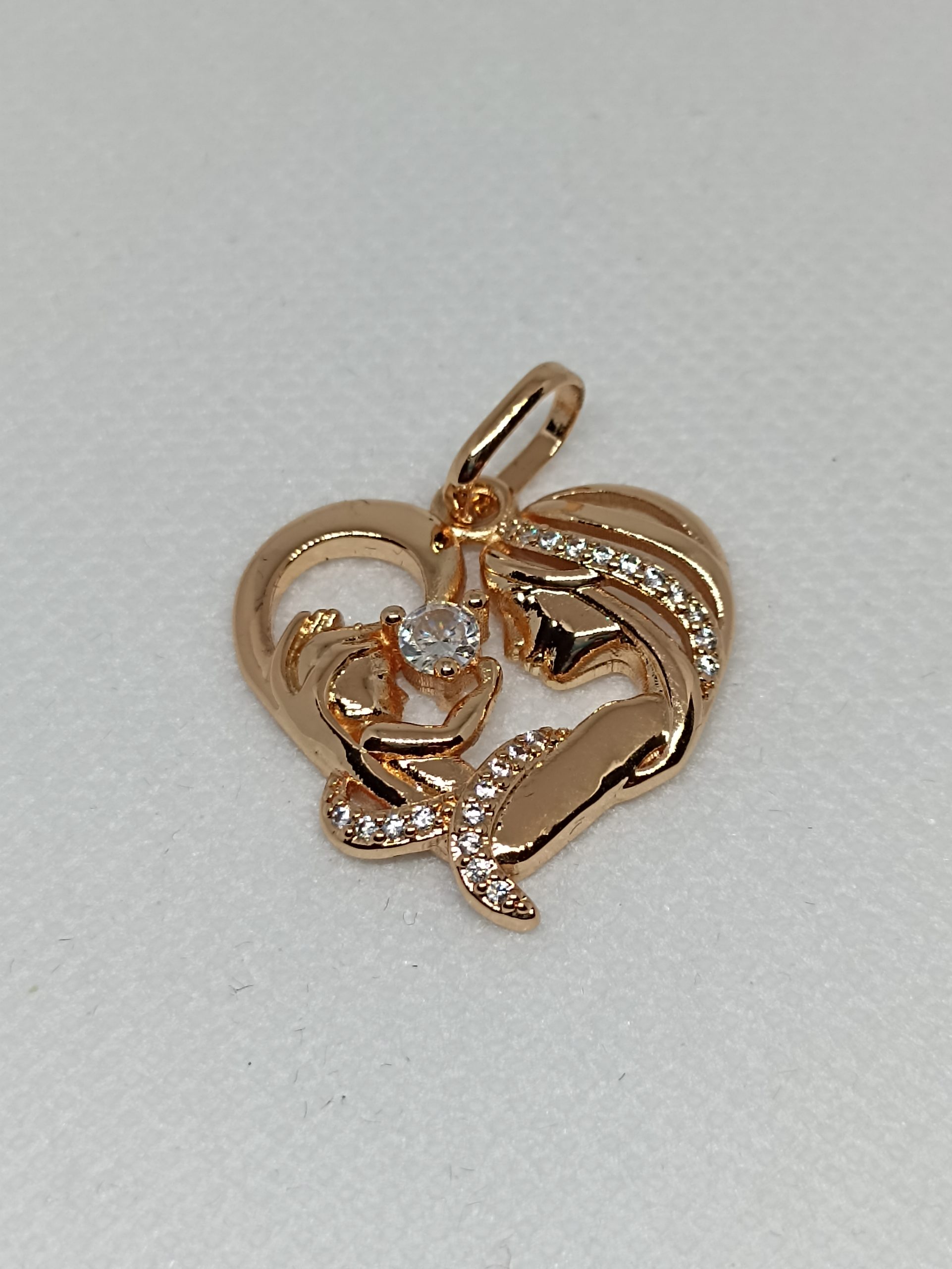 Colgante De Circonita Cúbica En Forma De Corazón