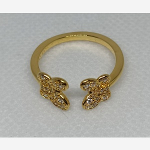 Anillo De Ginkgo Brillante, Con Forma De Mariposa