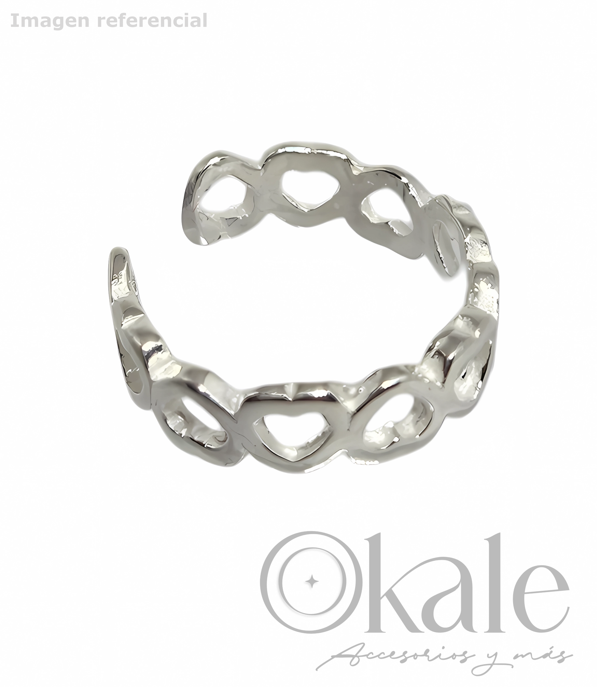 Anillo midi corazones